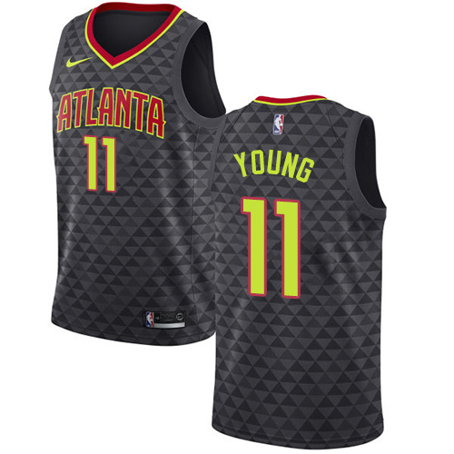 Black LAC Atlanta Hawks #11 Nike Retro Jersey Basketball Jersey
