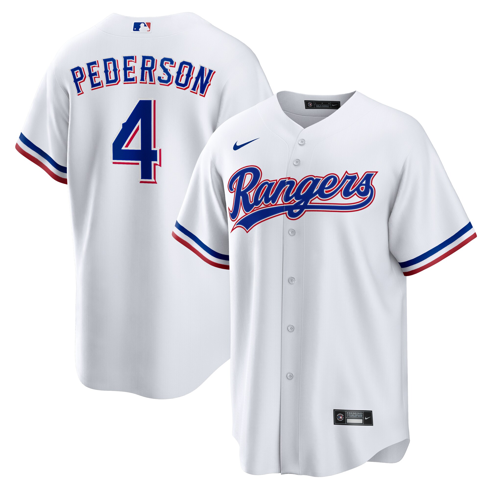 [LK] Joc Pederson Texas Rangers Home Replica Jersey - White
