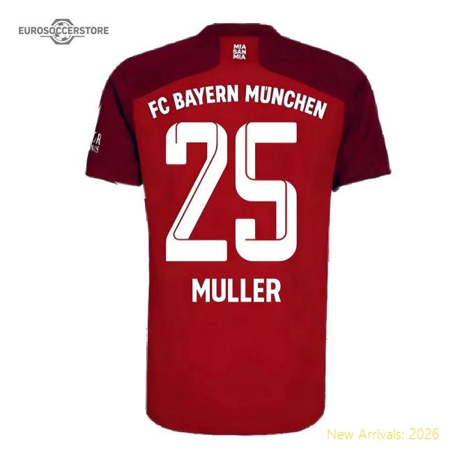 Premium 2021-2022 Bayern Munich First Jersey (muller 25)