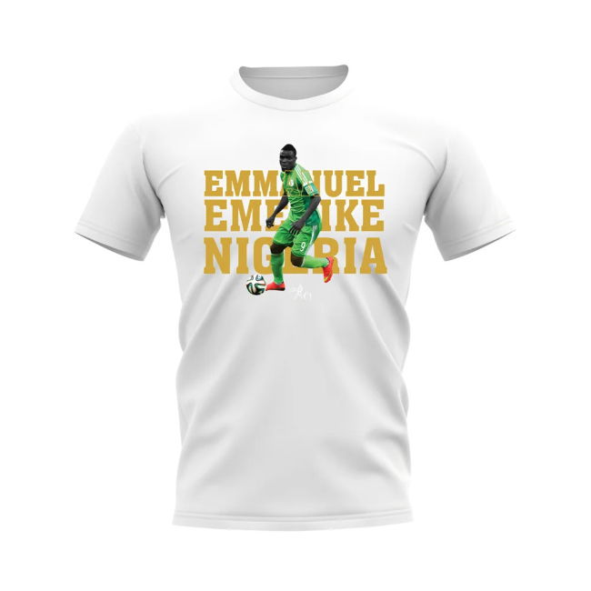 Limited-Edition Match-Ready Emenike Nigeria Player Tee (White)