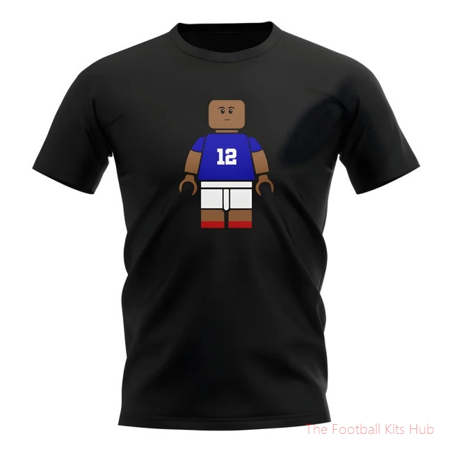 Kylian Mbappe France Brick Footballer T-Shirt (Black)