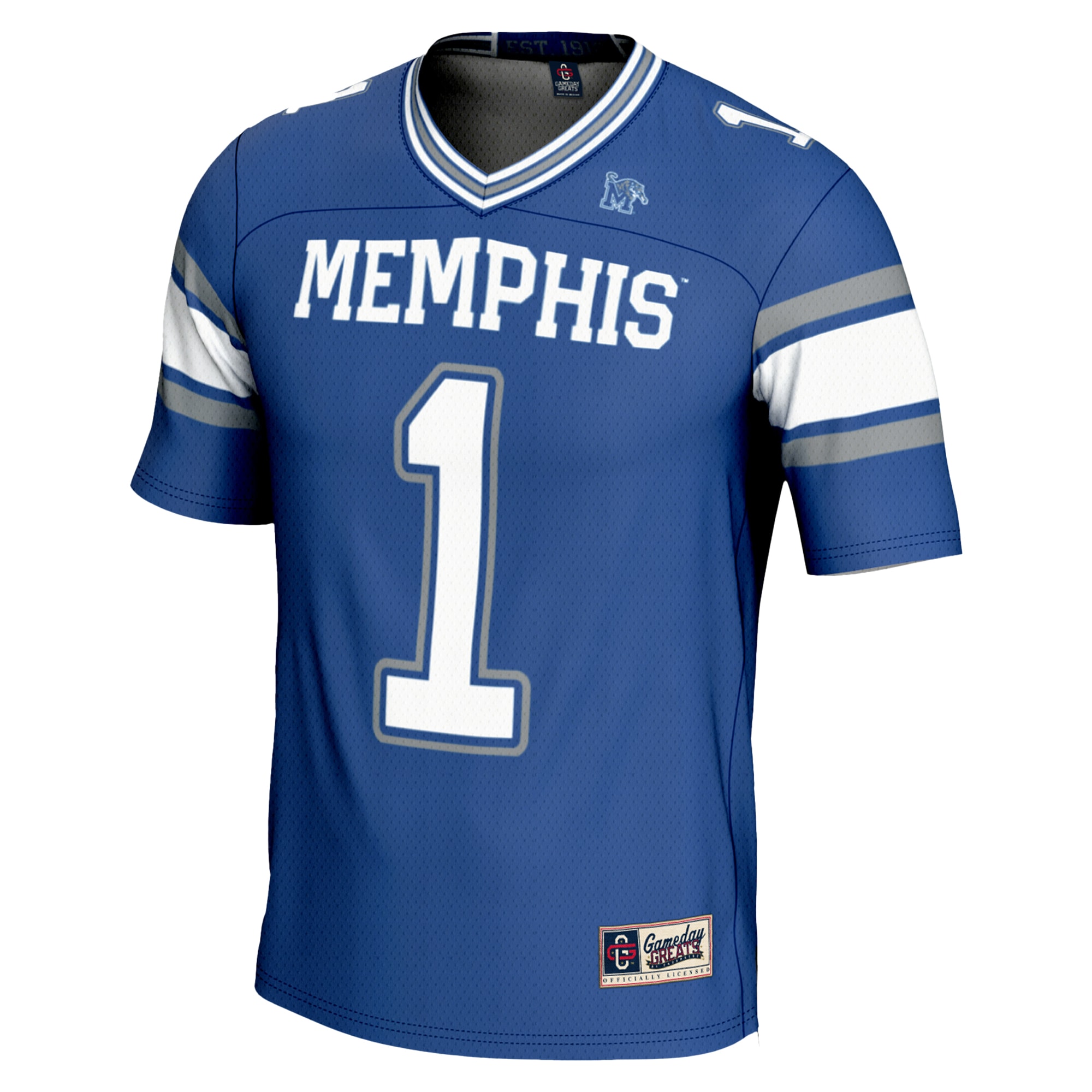 #1 Memphis Tigers GameDay Greats Youth Endzone 2026 Season Football Jersey - Royal