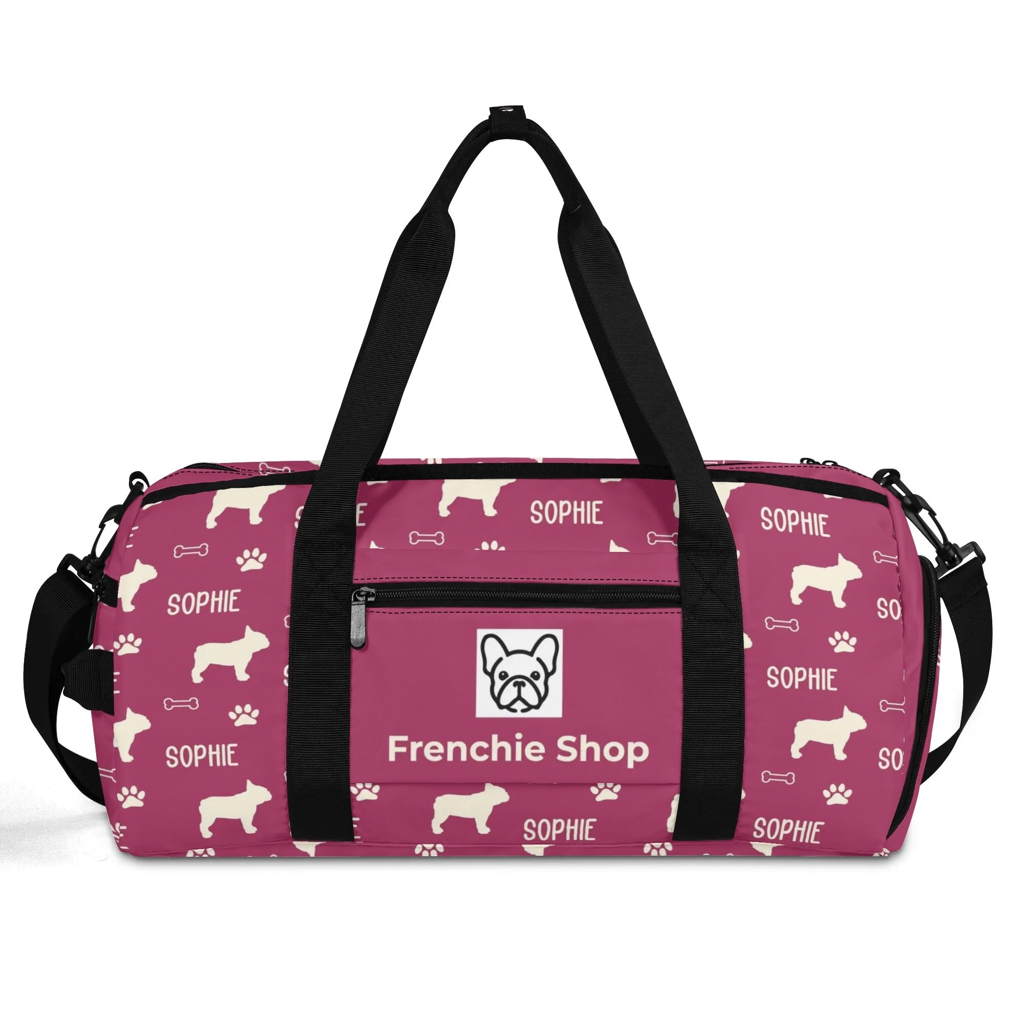 French Bulldog Personalized Gym Bag For Frenchie Lovers With Your