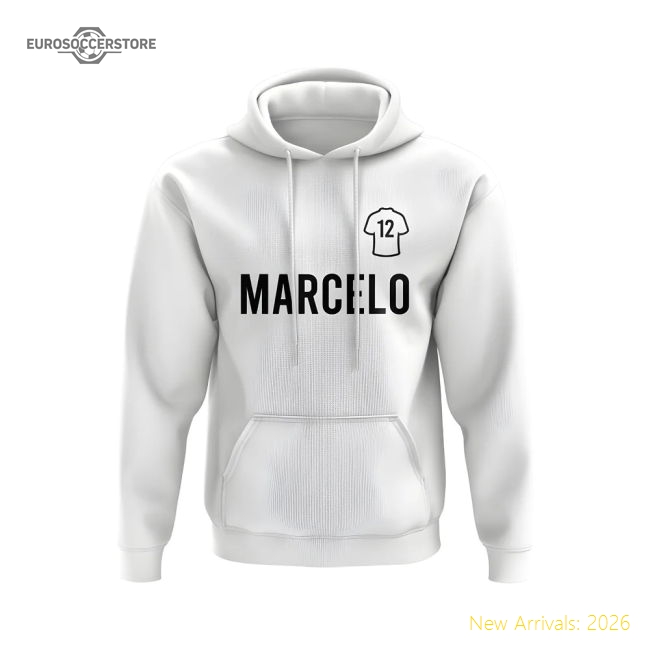 Fan-Favorite Authentic Marcelo Real Madrid Number Hoody (White)