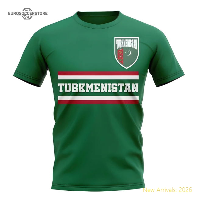 Turkmenistan Core Football Country T-Shirt (Green)