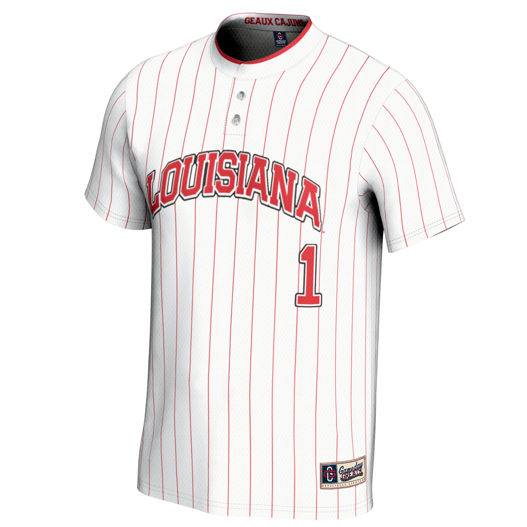 #1 Louisiana Ragin' Cajuns GameDay Greats Unisex Lightweight Softball Jersey - White