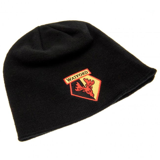 Adult Watford FC Black Beanie