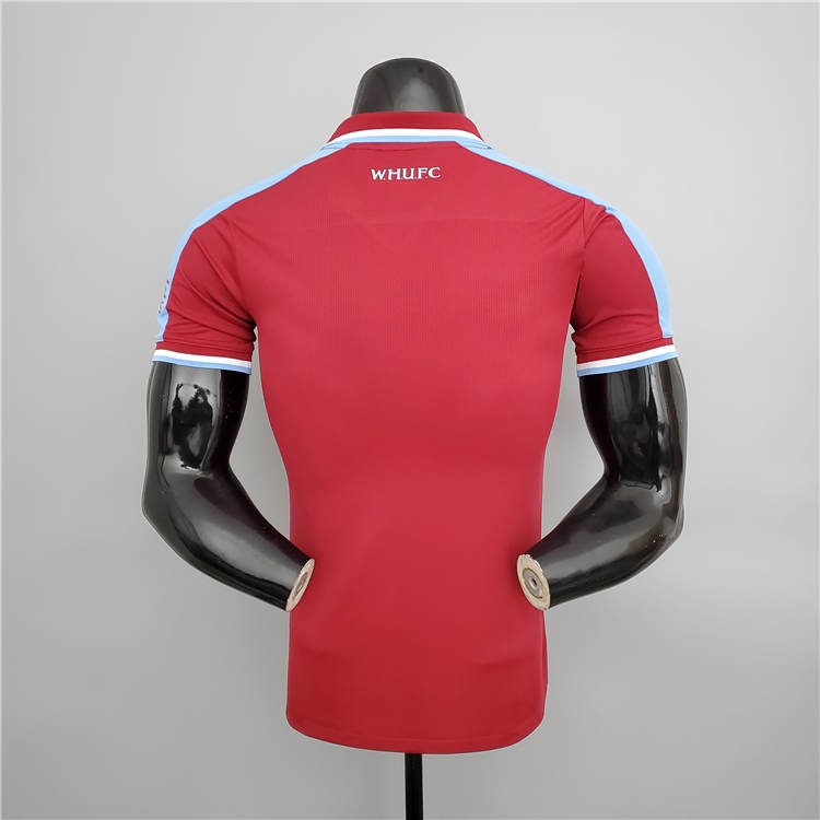 West Ham United 21-22 Home Red Soccer Jersey Football Shirt Player