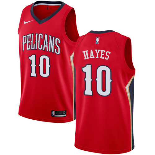 Red NOP Orleans Pelicans #10 Nike Swingman Jersey Game Day Wear