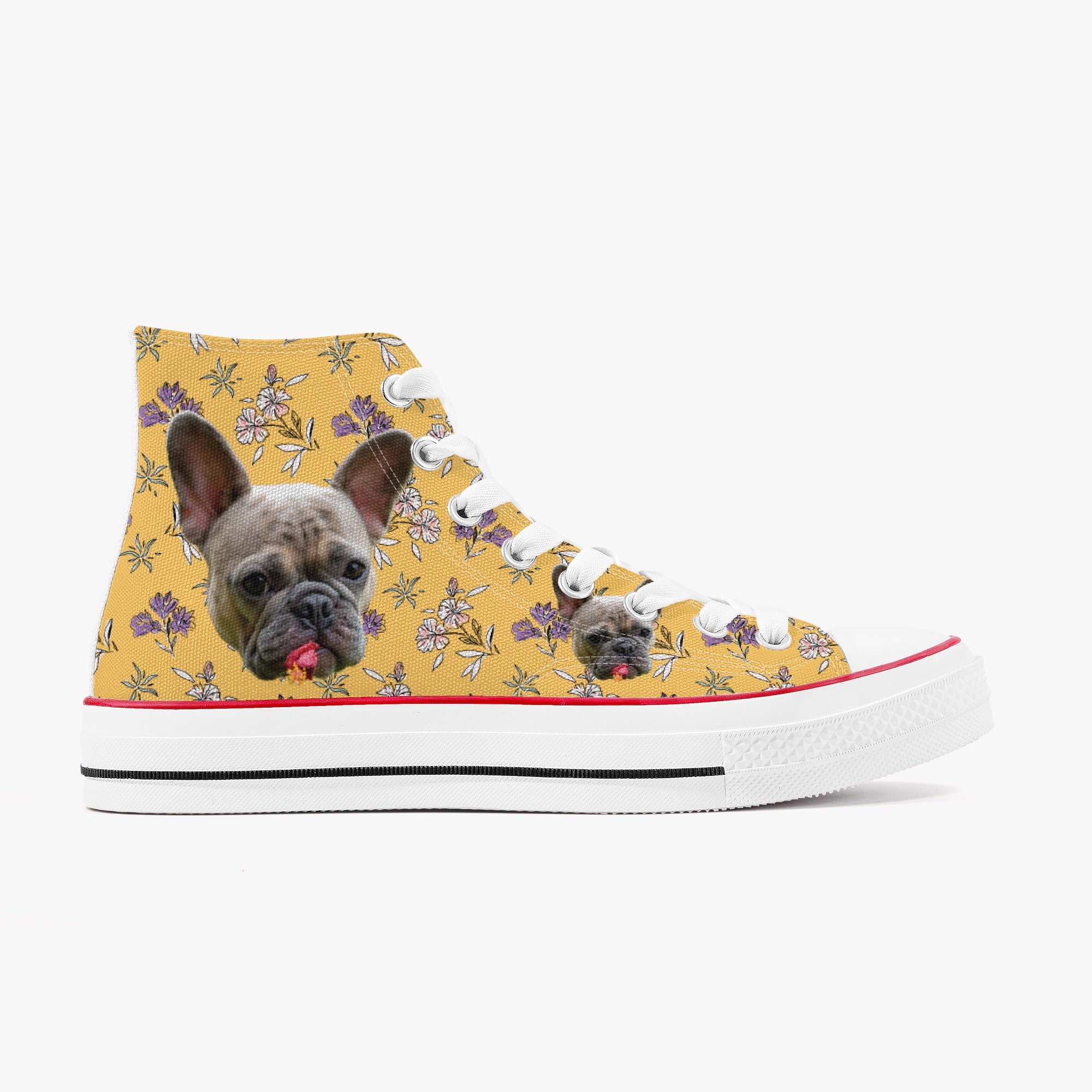 French Bulldog Ace Personalized High Top Canvas Shoes Cozy Paw Wear