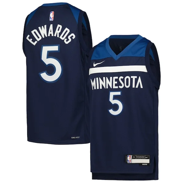 Anthony Edwards MIN Elite Team Jersey - Navy - Licensed Product
