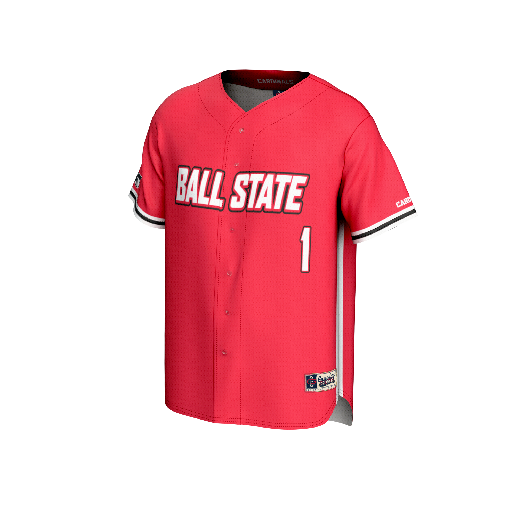 [DDG] Ball State Cardinals GameDay Greats Youth Lightweight Baseball Fashion Jersey - Cardinal