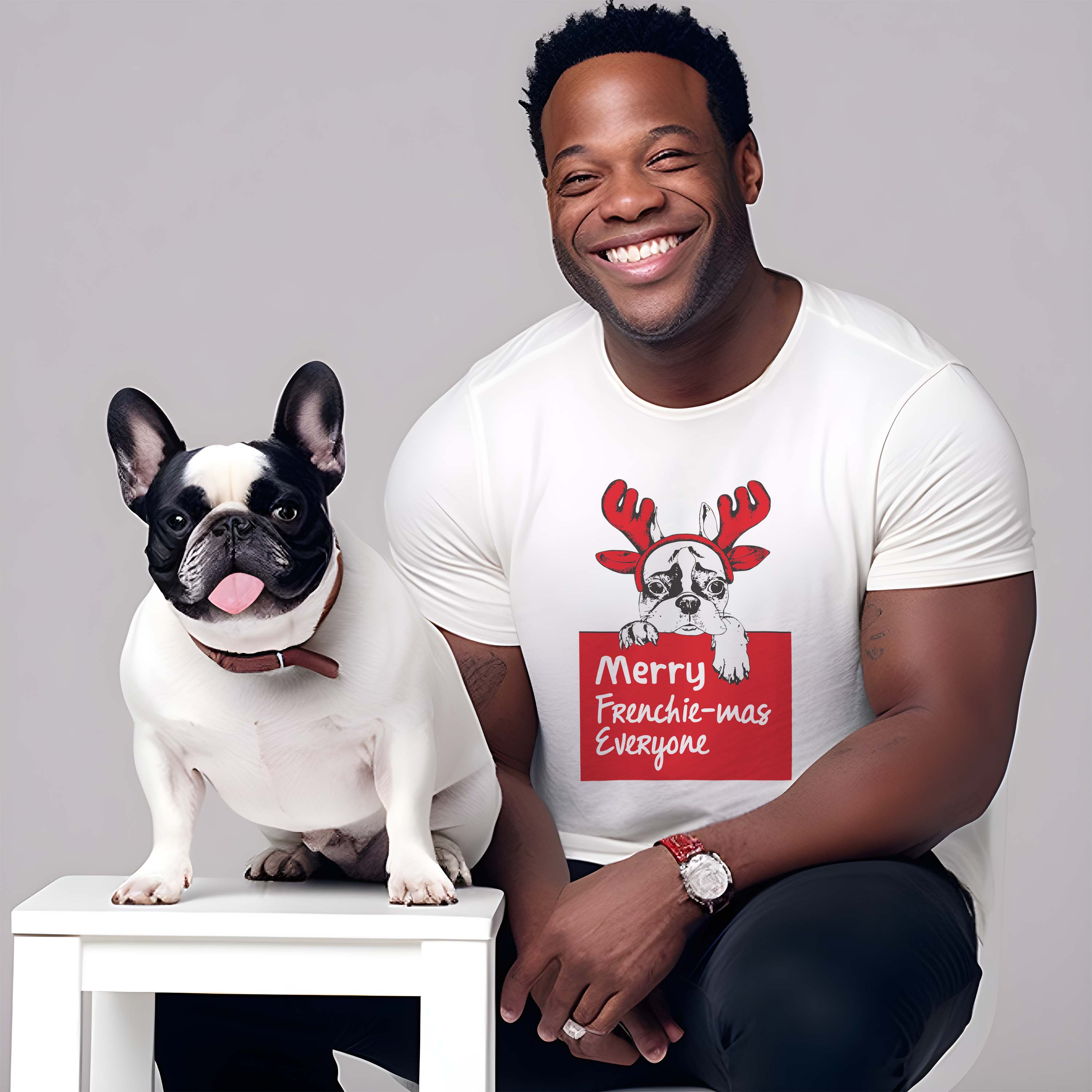 Trendy Bulldog Joy - Premium Unisex T-shirt Indoor Comfort