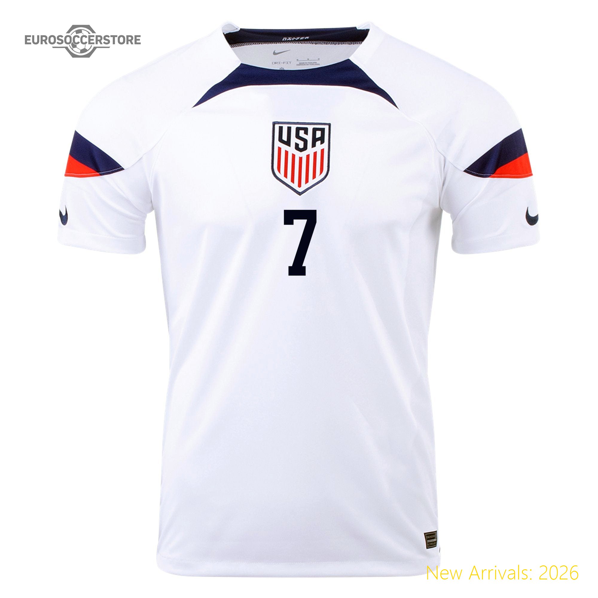 Fashionable Men Usa Giovanni Reyna Home Professional Jersey 2022
