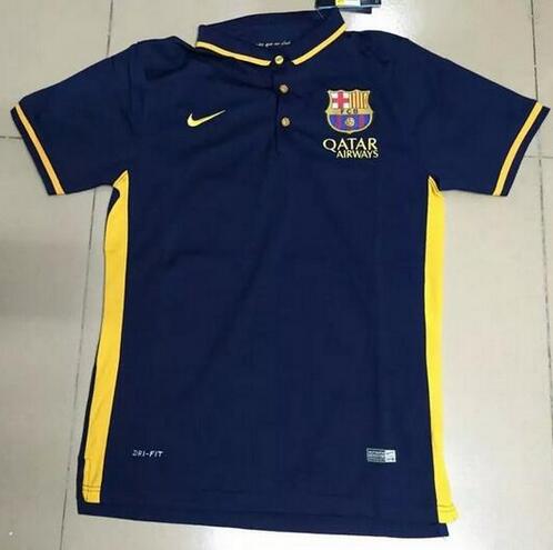 Barcelona Navy Polo 2016-17 Shirt - Official Replica 12442