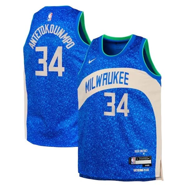 Giannis Antetokounmpo MIL High-Quality Basketball Jersey - Team Colors