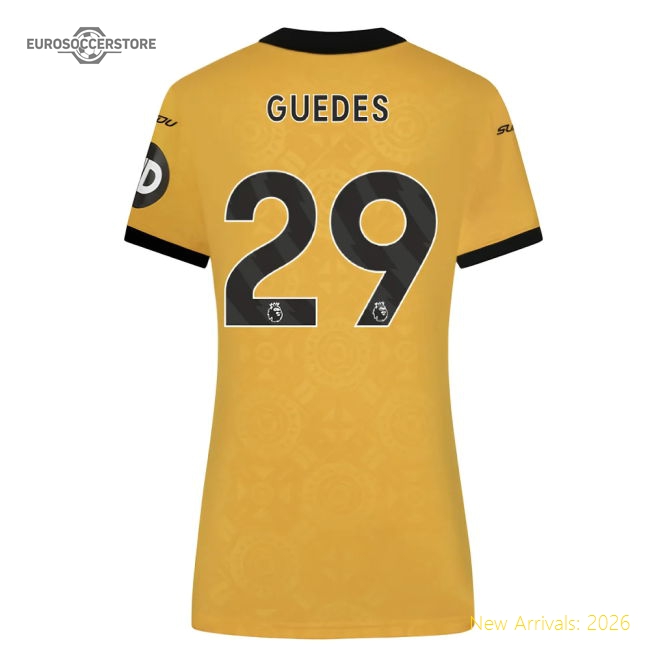 2025-2026 Wolves Home Fan Version Womens Jersey Match Day Wear