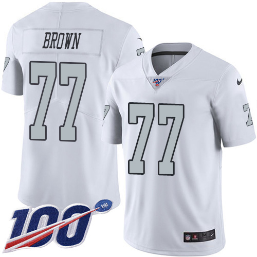 Official NFL Oakland Raiders #77 Trent Brown Brown Limi-v3