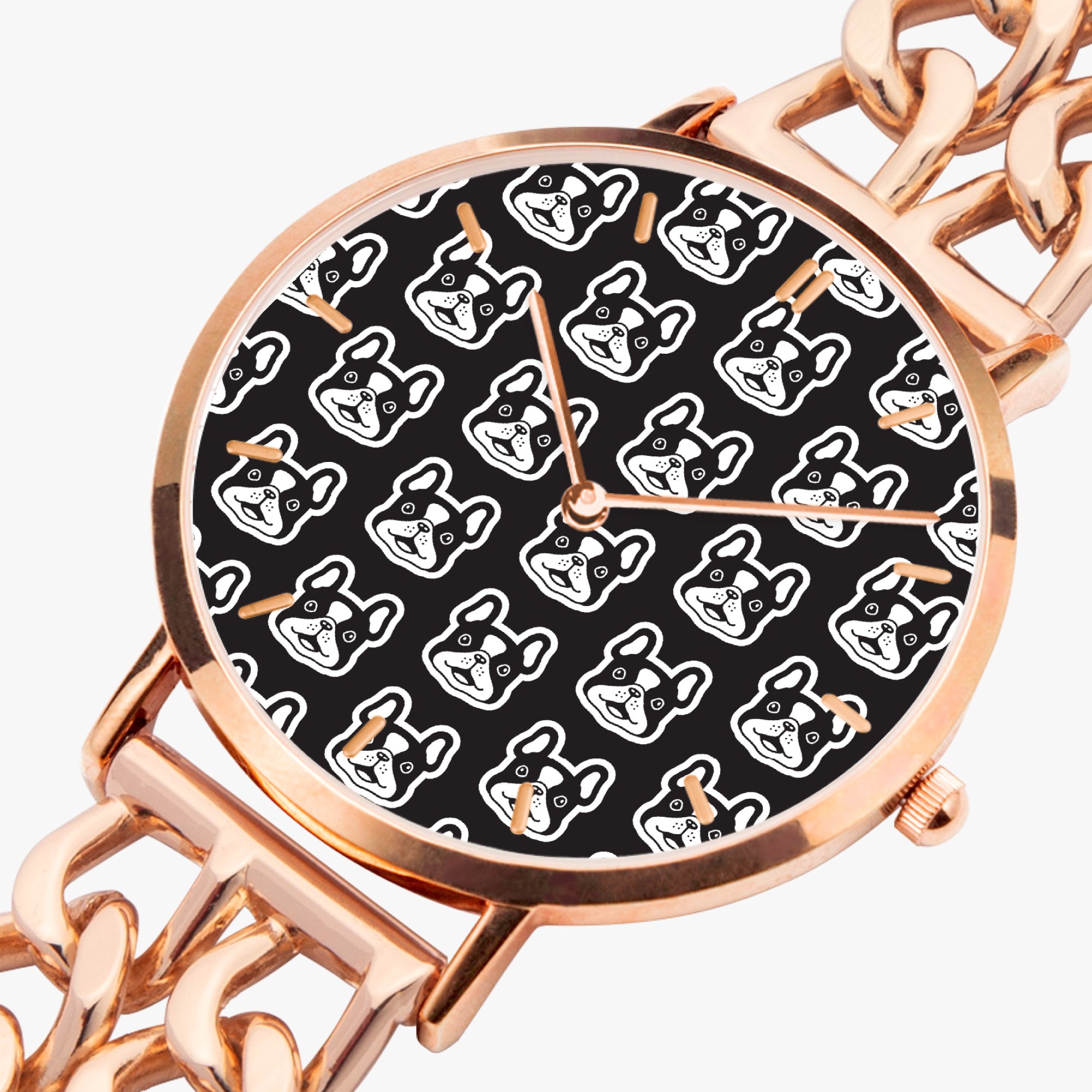 French Bulldog Blaze Chic Hollow Strap Watch For Frenchie Lovers Durable Dog Item