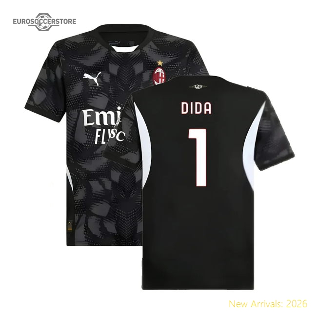 Popular 2024-2025 Ac Milan Home Goalkeeper Shirt (Black) (Dida 1)