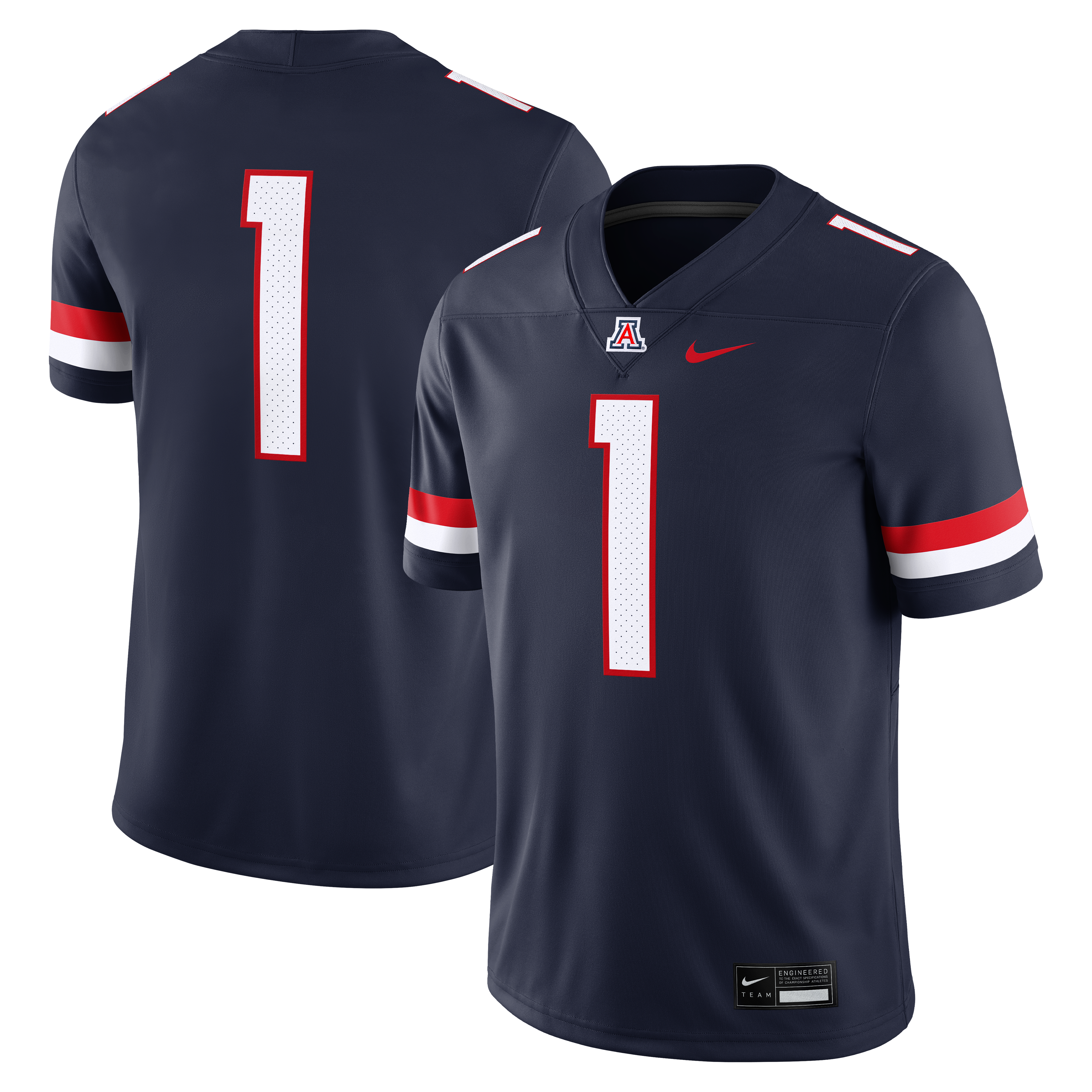 #1 Arizona Wildcats Nike Home Game Football Jersey - Navy