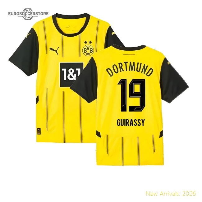Premium 2024-2025 Borussia Dortmund Home Shirt (Guirassy 19)