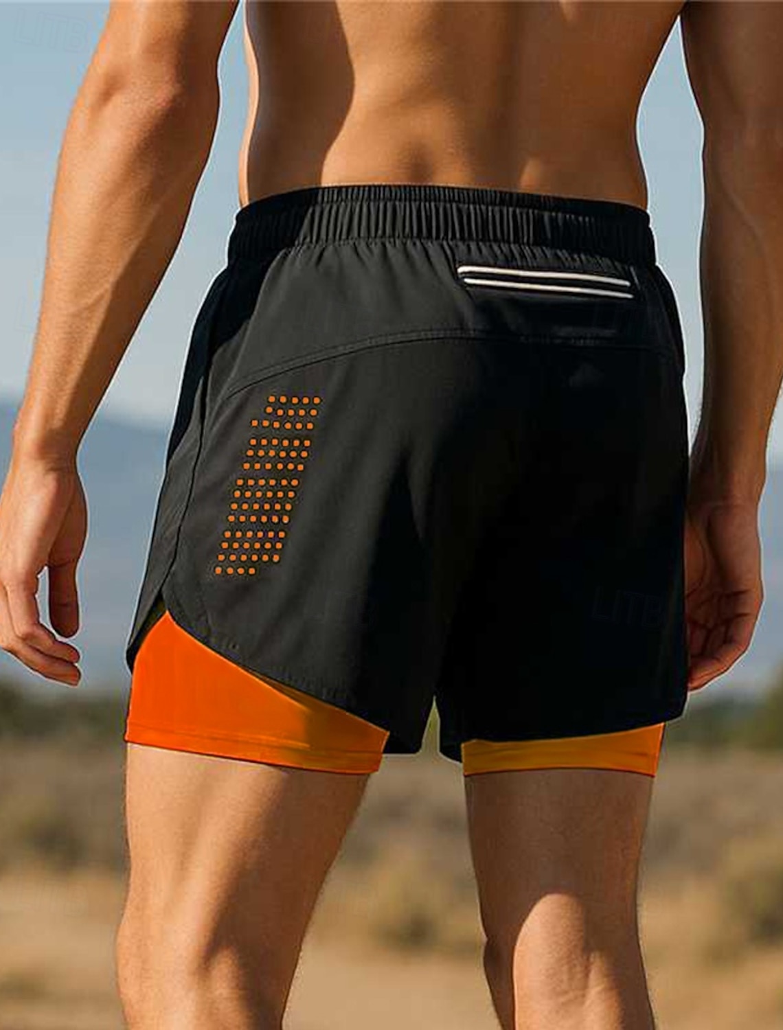 Men's Shorts with Tights Patchwork Casual Outdoor Sports & Summer