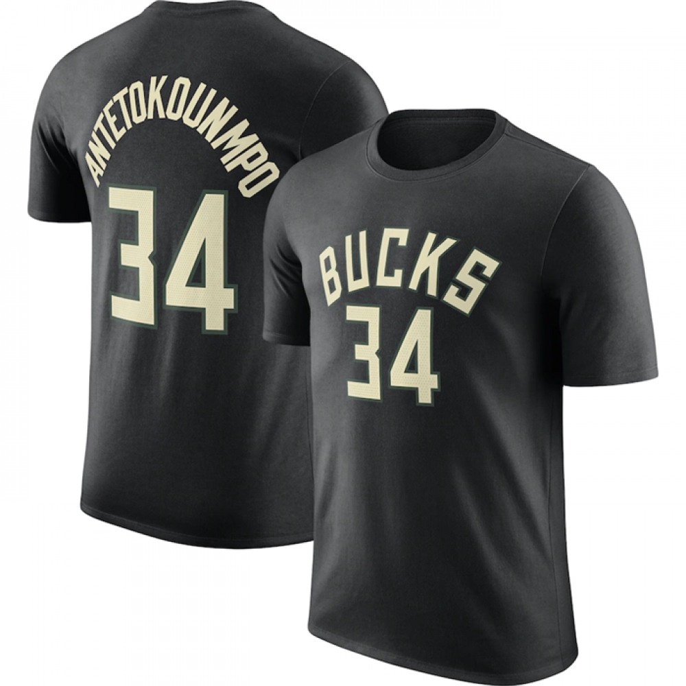 Fan Favorite Value Men's Bucks #34 Giannis Black Basketball Jersey