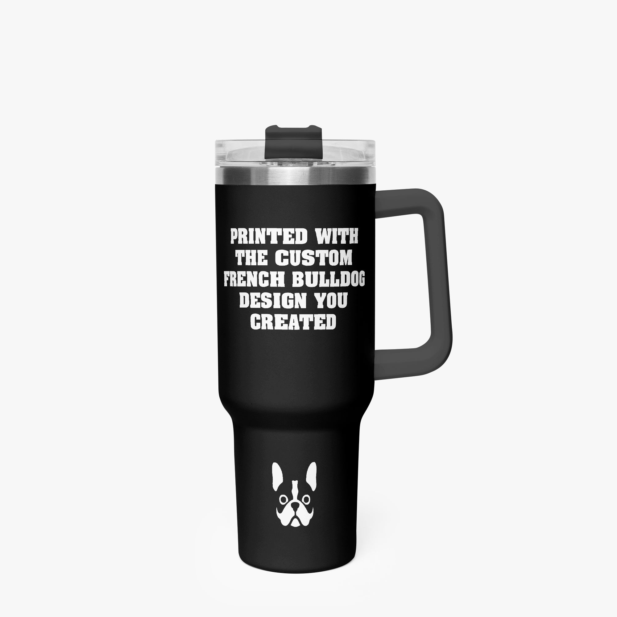 French Bulldog Personalized Car Tumbler Cup Cute Frenchie Essential