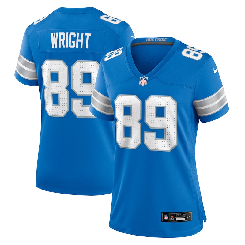 None Brock Wright DET Lions Pro-Level Replica Jersey Game Day Wear