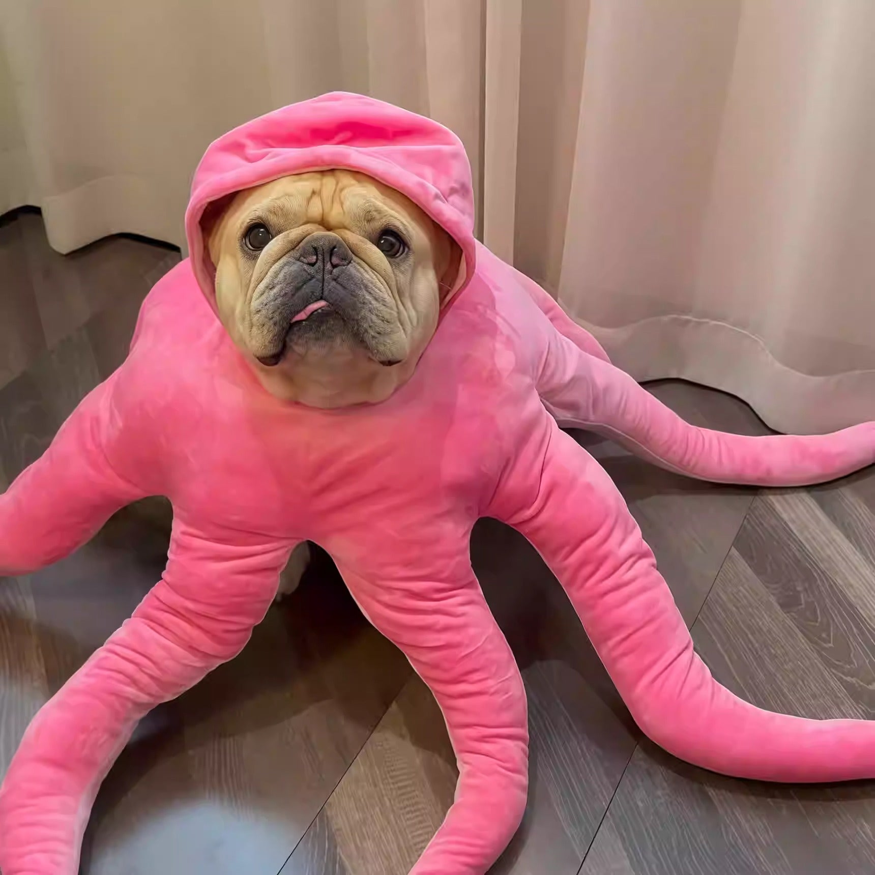 Octopaw Frenchie Octopus Costume – Funny Halloween Plush Pet Outfit