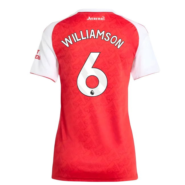 2025-2026 Arsenal Home Shirt (Womens) (Williamson 6) - authentic style