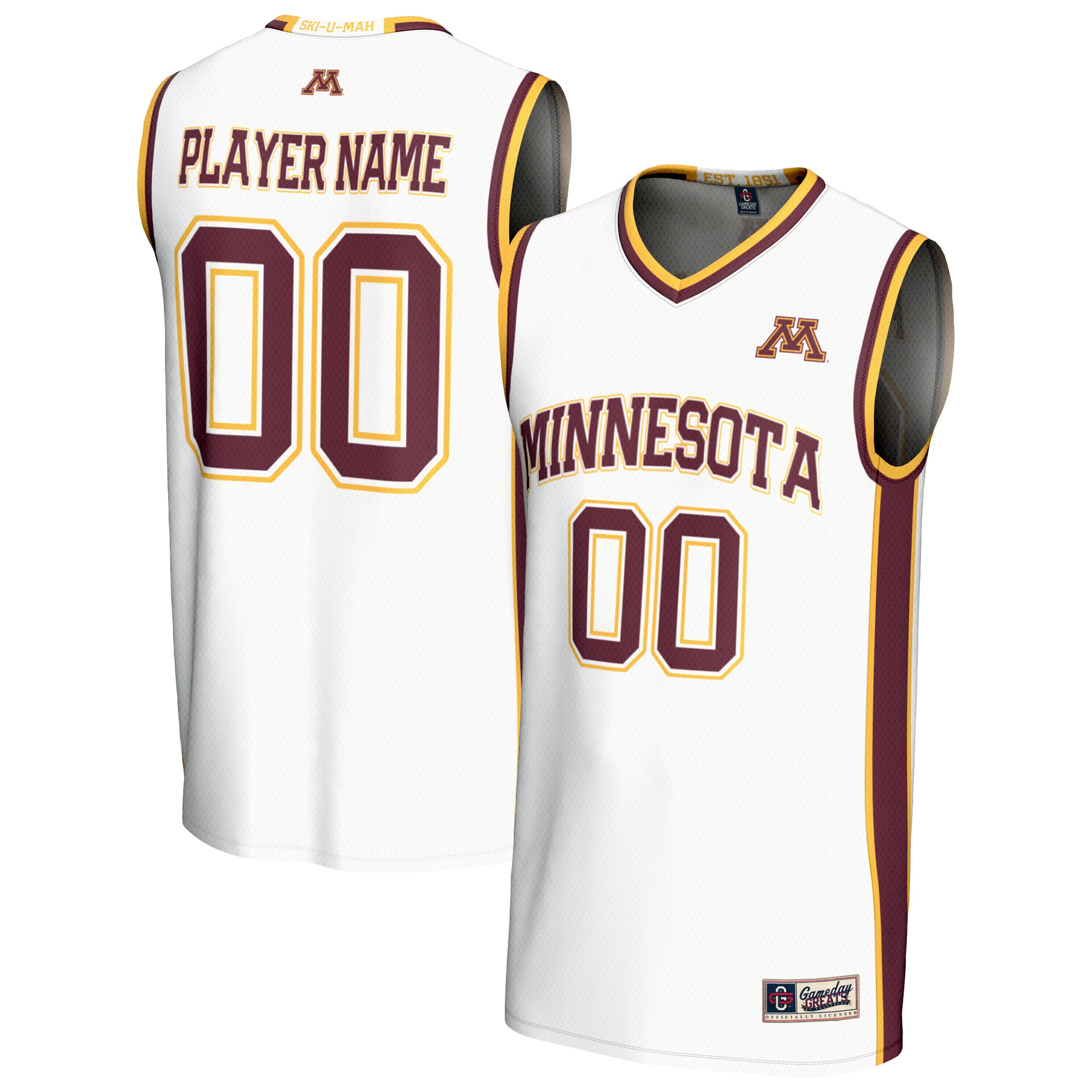 [DDG] Minnesota Golden Gophers GameDay Greats Youth Lightweight Collegiate Men's Basketball NIL Pick-A-Player Fashion Jersey - White