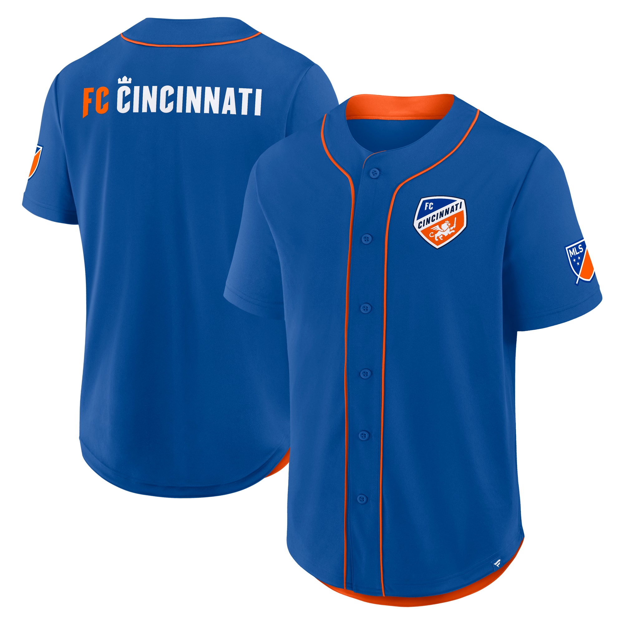 [JED] Youth FC Cincinnati Injury Time Baseball Jersey - Blue