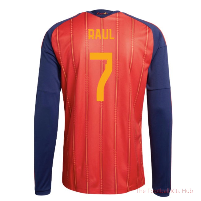 2026-2027 Spain Long Sleeve Home Shirt (Raul 7)