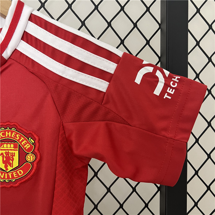 Kids Manchester United 2425 Home Soccer Kit ShirtShorts - Official