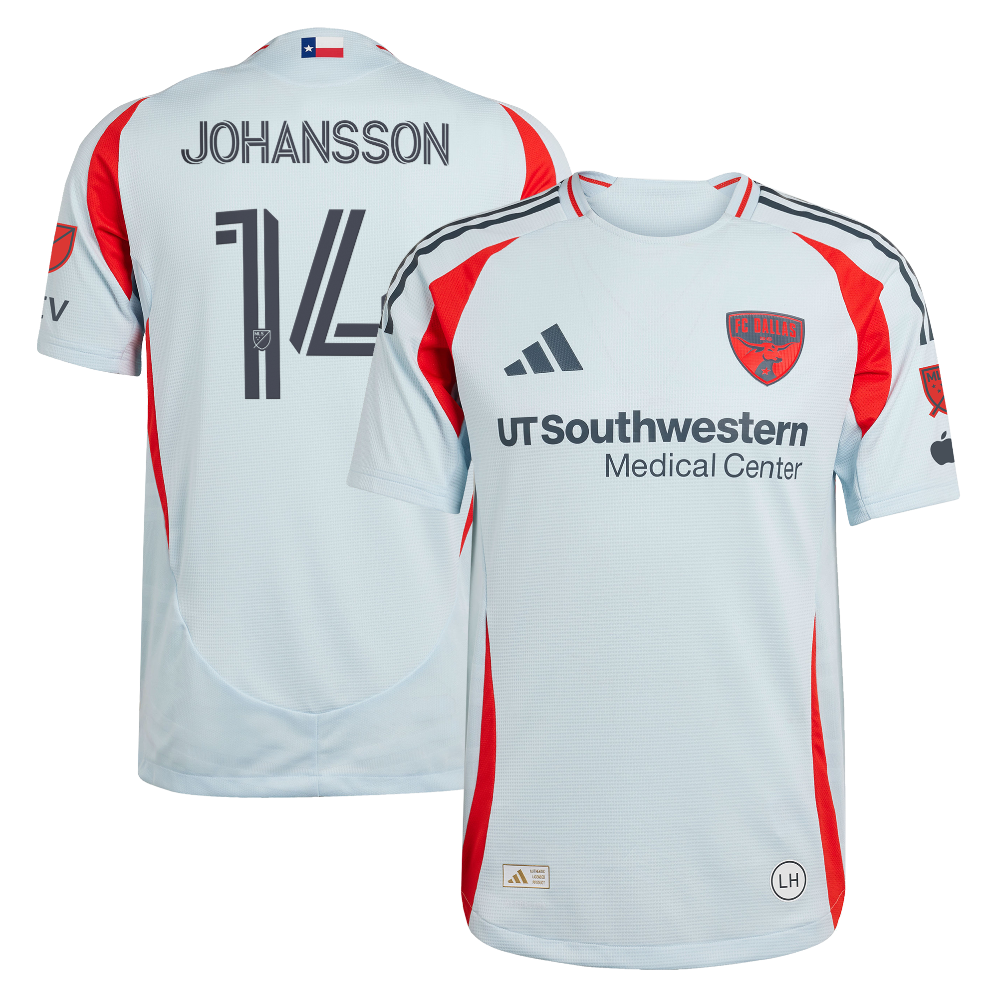 [SJH] Herman Johansson FC Dallas 2025 The Inferno Kit On-Field Authentic Jersey - Light Blue