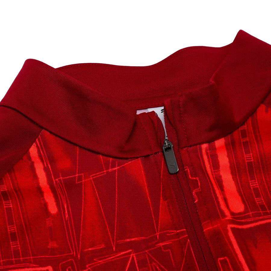 Ghana Training Shirt Pre Match 1/4 Zip World Cup 2026 - Dark Crimson/Puma Red