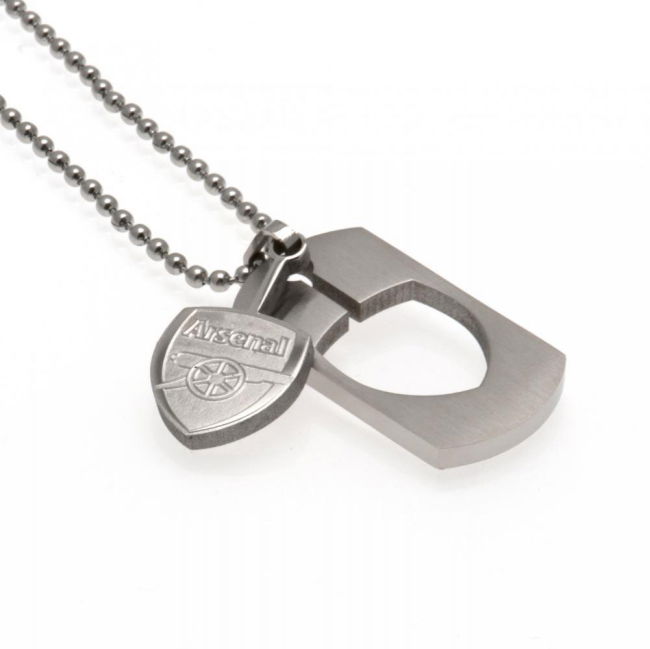 Arsenal FC Cut Out Crest Dog Tag & Chain (Limited Edition)
