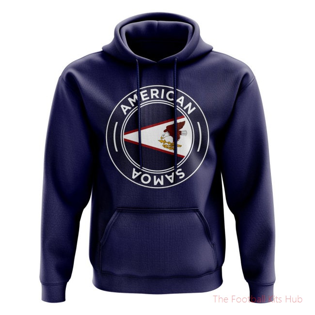 American Samoa Football Badge Hoodie (Navy)