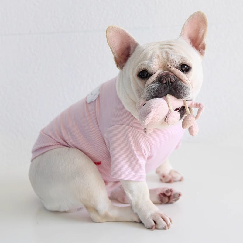 FrozTee Frenchie Polar Bear T-Shirt – Soft Breathable Summer Dog Tee