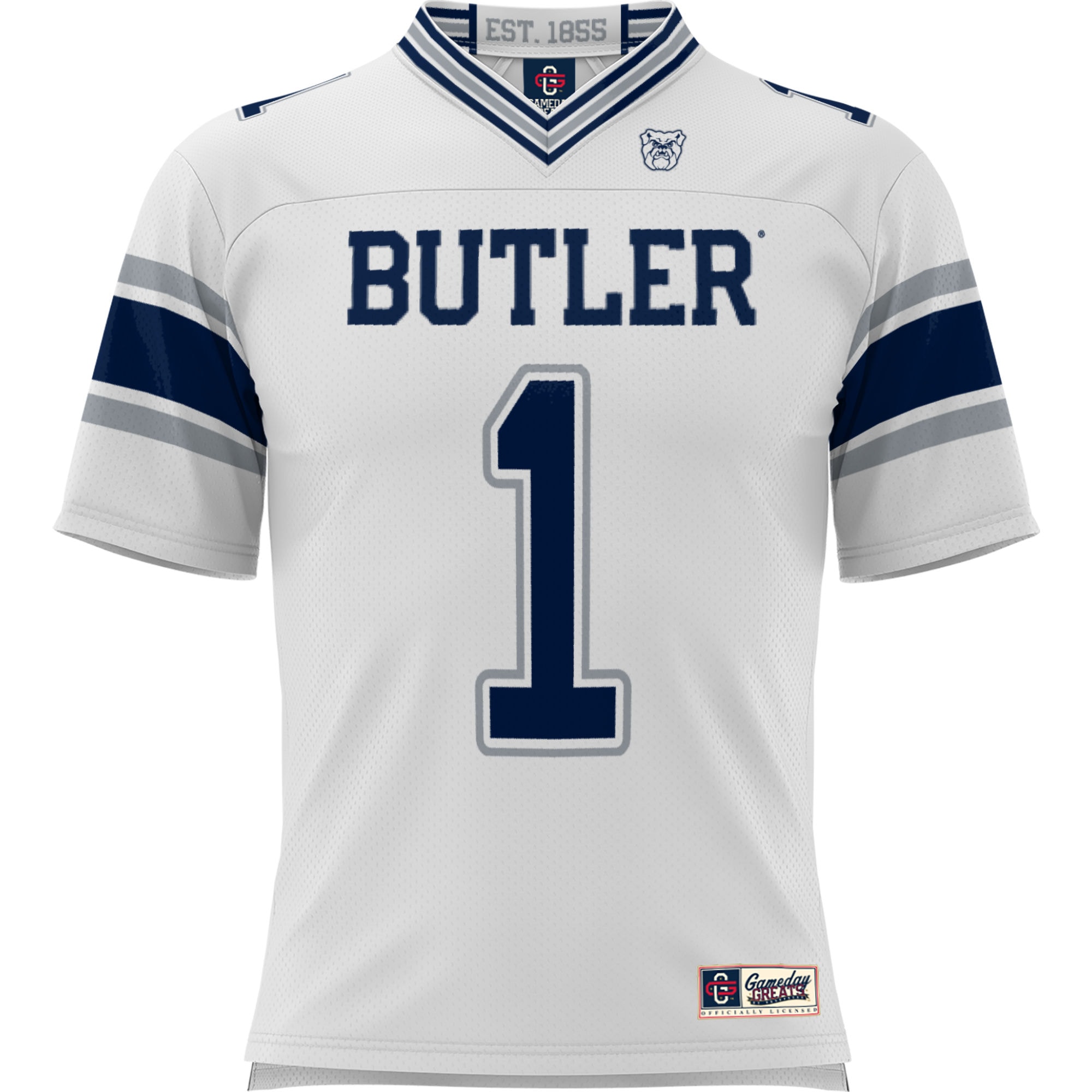 Butler Bulldogs #1 Football Jersey - White | Stadium Series 26/27 Season
