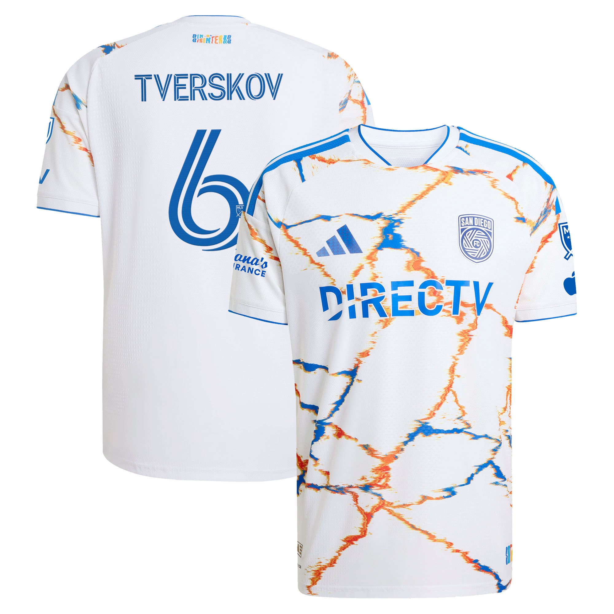 [JED] Youth Jeppe Tverskov San Diego FC 2026 Unprecedented Unity Kit On-Field Authentic Patch Jersey - White