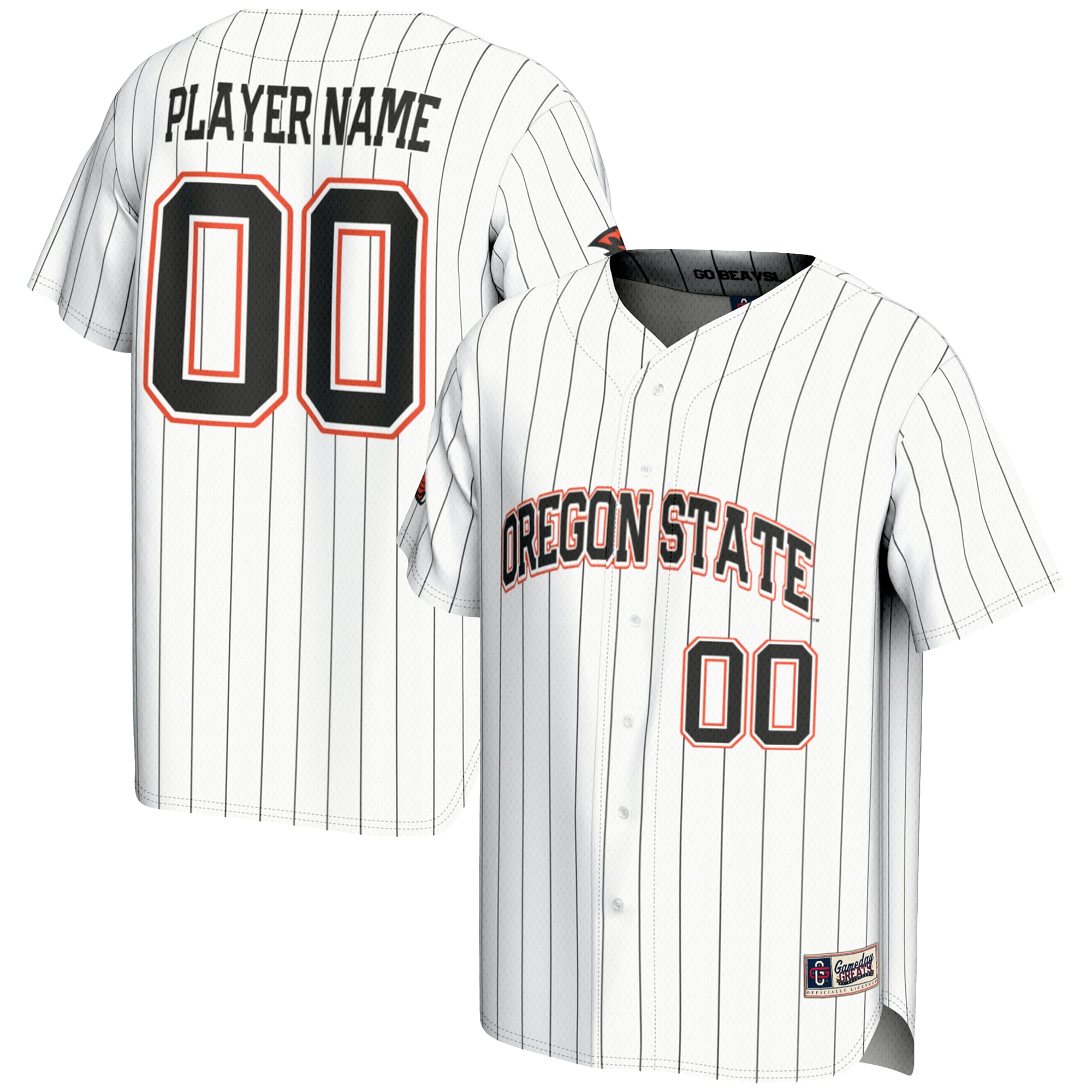 [NJP] Oregon State Beavers GameDay Greats NIL Pick-A-Player Lightweight Baseball Jersey - White