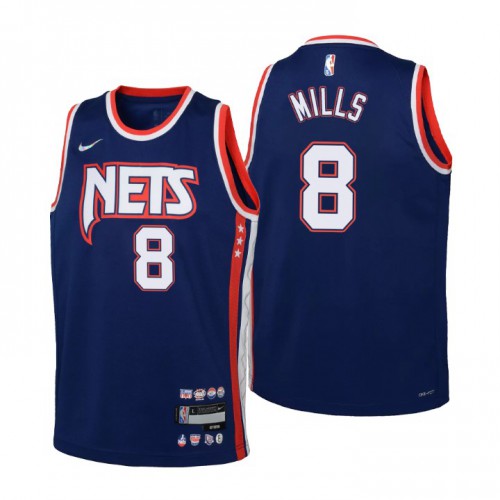 Brooklyn Brooklyn Nets #8 Patty Mills Youth Nike Navy 2021/22 Swingman Jersey ¨C City Edition Youth