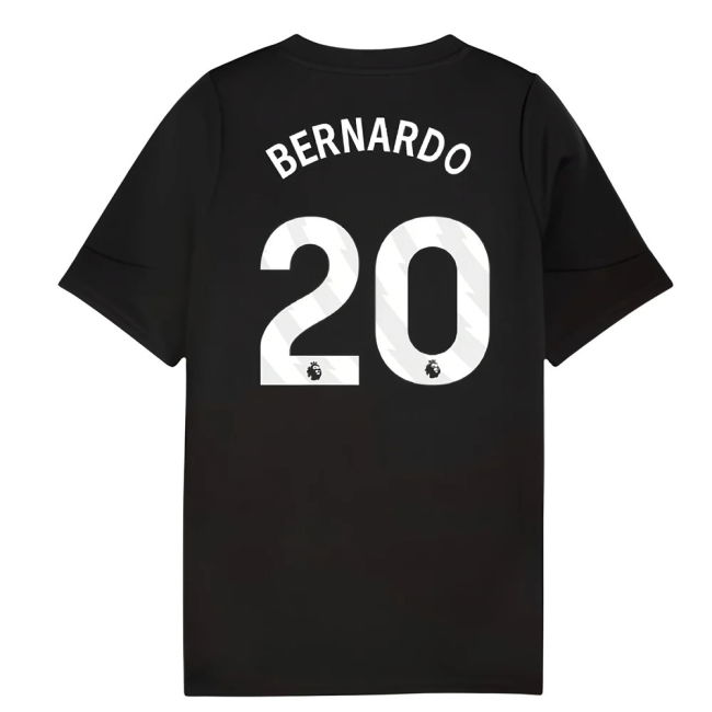 2025-2026 Man City Training Jersey (Black) - Kids (Bernardo 20) (Ma...