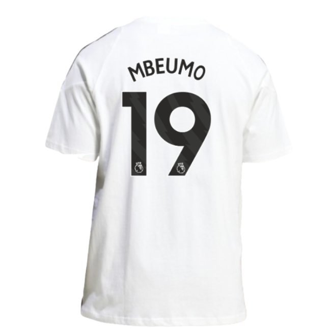 2025-2026 Man Utd Training Tee (White) (Mbeumo 19) In Multiple Youth