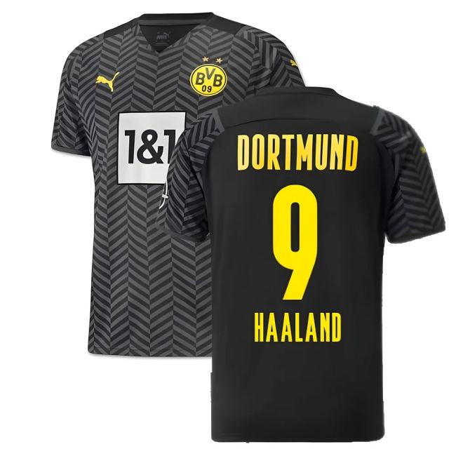 Fan Quality Borussia Dortmund Away Fan Jersey (Adults) (HAALAND 9)