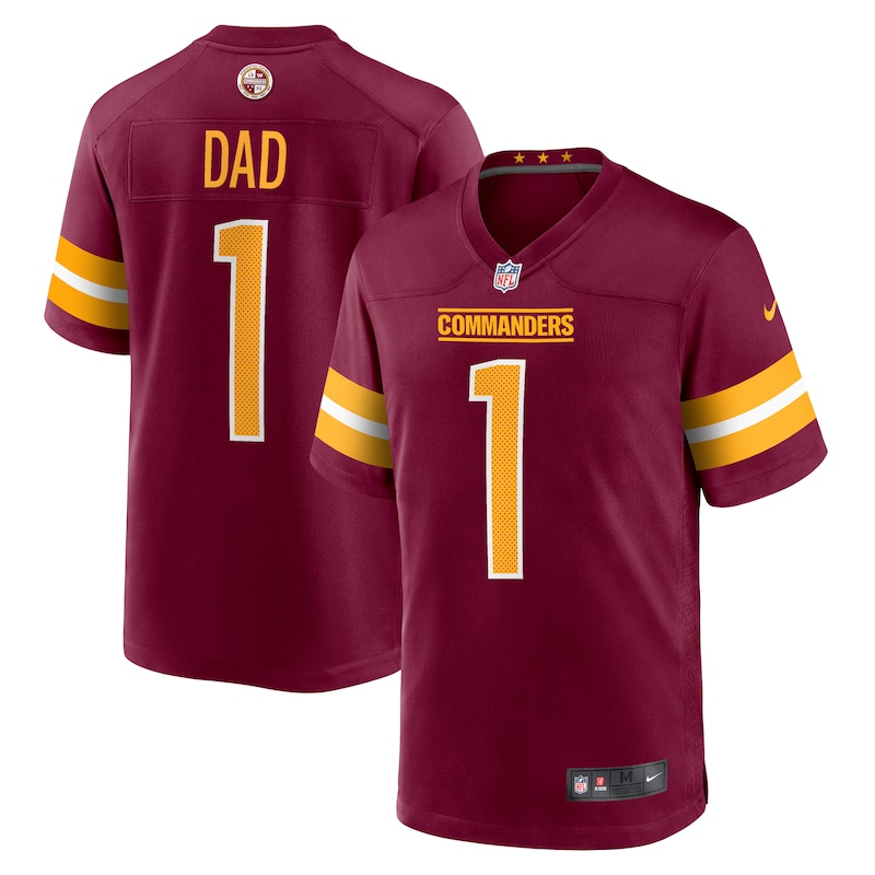None Number 1 Dad Washington Commanders Great Value Authentic Jersey