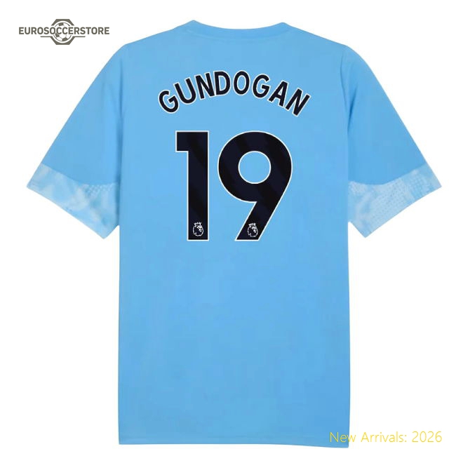 Soft Kids Man City Gundogan Jersey 2025-2026 Lightweight